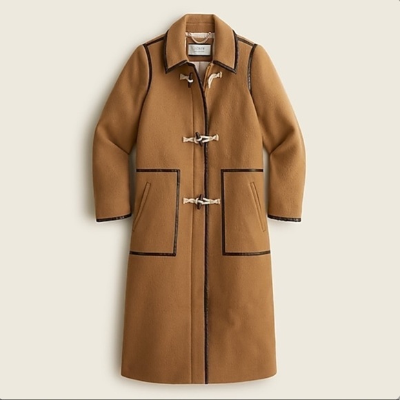 J crew collection toggle coat Italian fall blanket wool soft brown - Picture 1 of 6